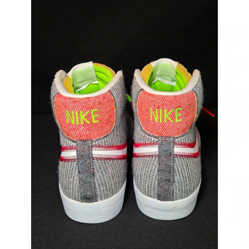 Nike Blazer Recycle Mid 77‎ SE Light Smoke Grey Volt Green SZ 10.5 Men DJ0341001